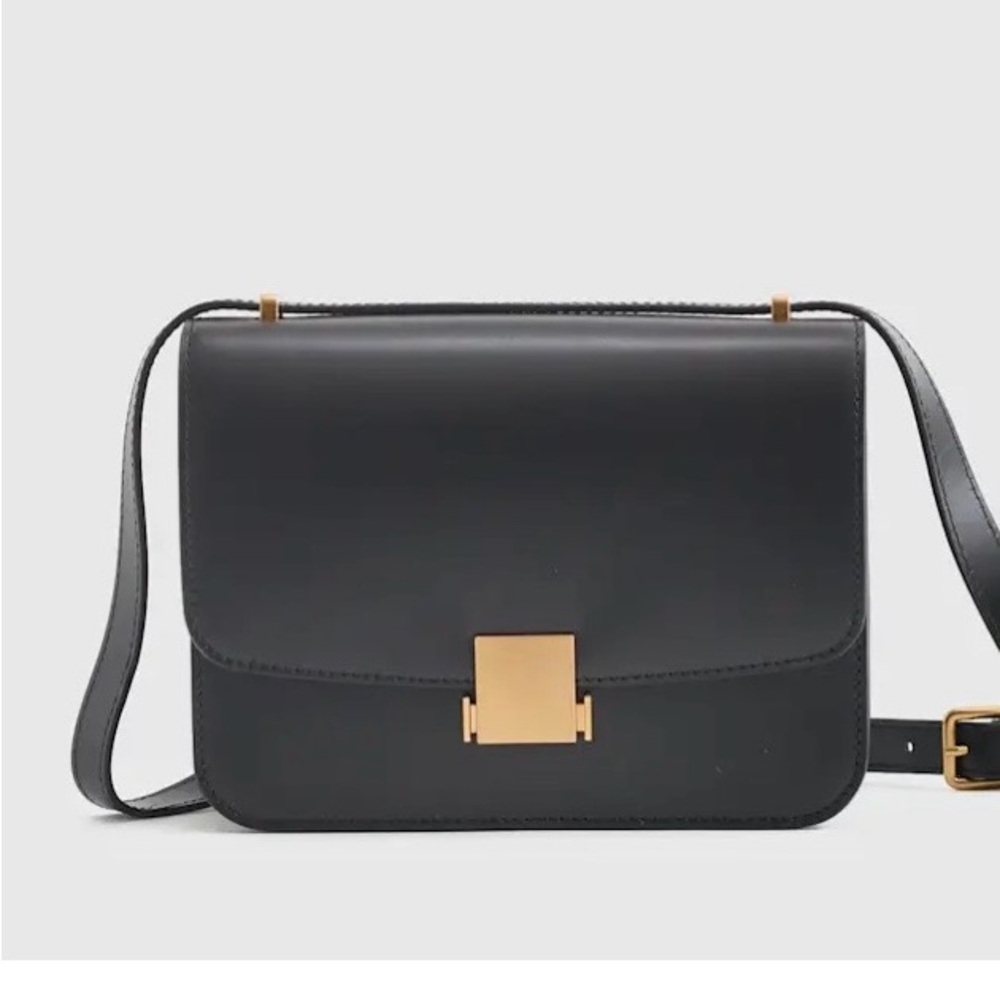 Quince Italian leather box shoulder bag